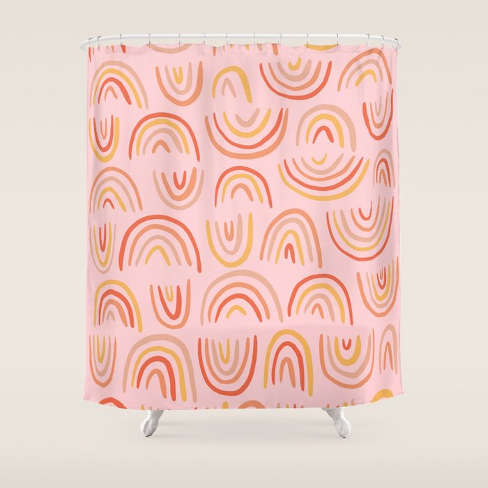 Rainbow Print Shower Curtain Gallery Image 1
