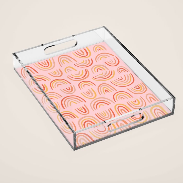 Rainbow Print Acrylic Tray Gallery Image 1