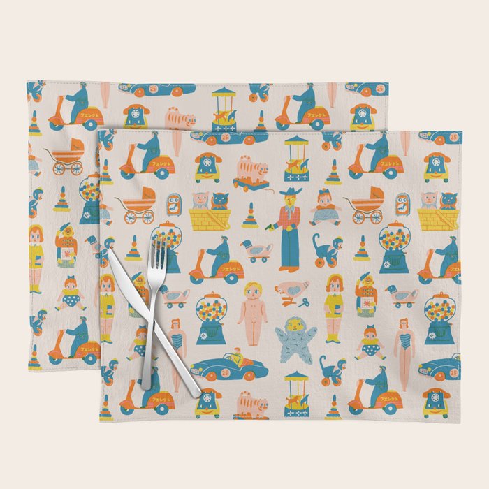 Vintage toy box Placemat Gallery Image 1
