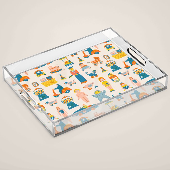 Vintage toy box Acrylic Tray Gallery Image 1