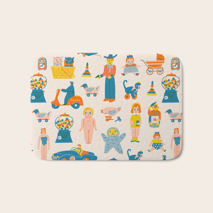 Vintage toy box Bath Mat Gallery Image 1