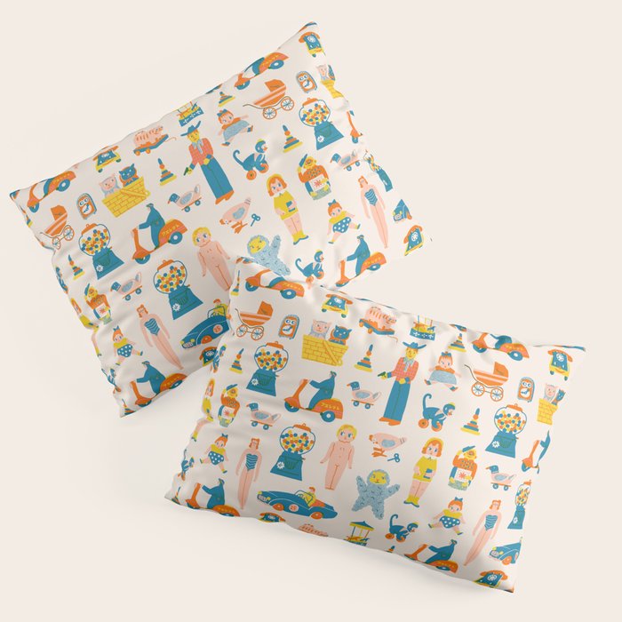 Vintage toy box Pillow Sham Gallery Image 3