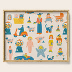 Vintage toy box Serving Tray Gallery Image 1
