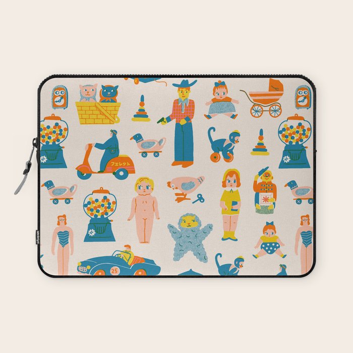 Vintage toy box Laptop Sleeve Gallery Image 1