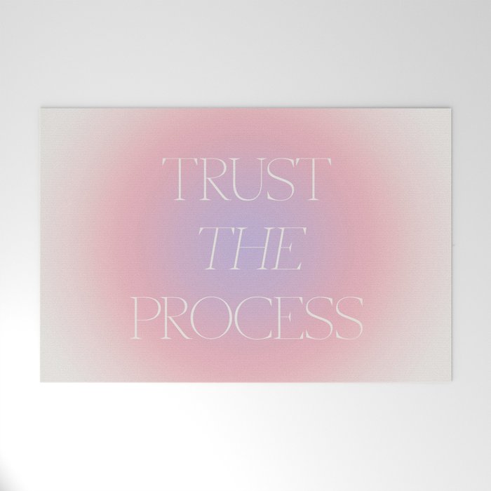Trust The Process Gradient Lavender & Pink Welcome Mat Gallery Image 1