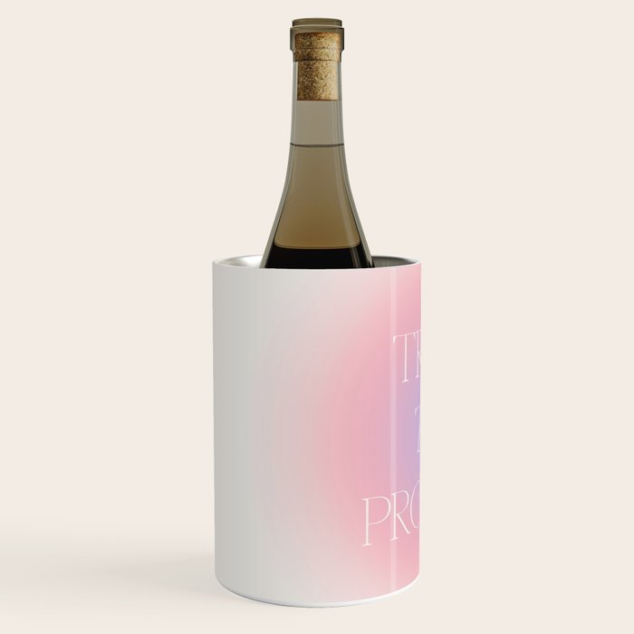 Trust The Process Gradient Lavender & Pink Wine Chiller Gallery Image 2