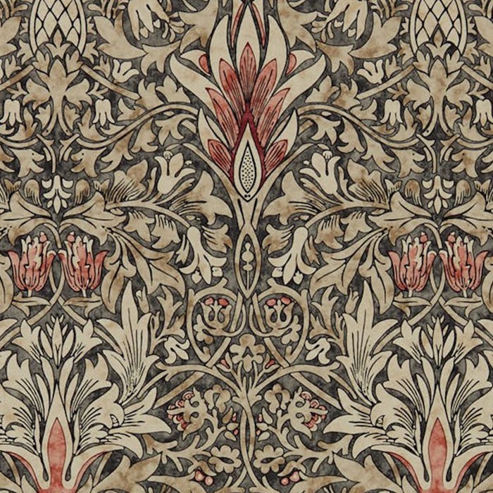 William Morris Vintage Snakeshead Charcoal Spice Pattern  Coffee Mug Gallery Image 2