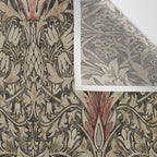 William Morris Vintage Snakeshead Charcoal Spice Pattern  Wall Tapestry Gallery Image 3