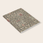 William Morris Vintage Snakeshead Charcoal Spice Pattern  Notebook Gallery Image 2