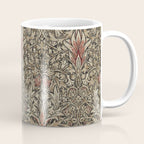 William Morris Vintage Snakeshead Charcoal Spice Pattern  Coffee Mug Gallery Image 1