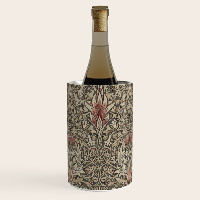 William Morris Vintage Snakeshead Charcoal Spice Pattern  Wine Chiller Gallery Image 1