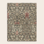 William Morris Vintage Snakeshead Charcoal Spice Pattern  Notebook Gallery Image 4