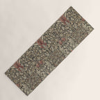 William Morris Vintage Snakeshead Charcoal Spice Pattern  Yoga Mat Gallery Image 1