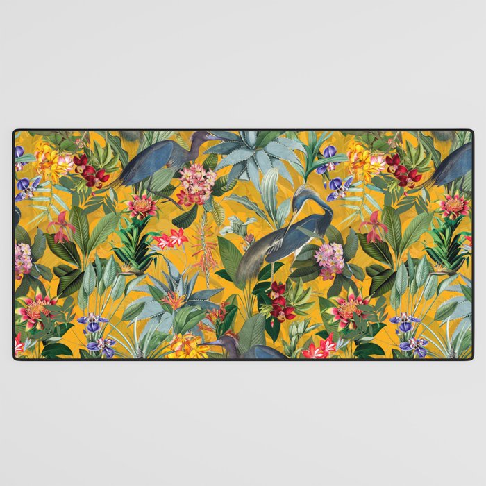 Vintage & Shabby Chic - Sunny Tropical Garden Blue Heron Desk Mat Gallery Image 3