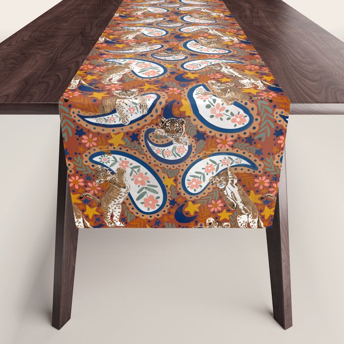 Celestial Sunset Leopard Cubs Table Runner Gallery Image 1