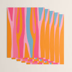 Colorful Eclectic Abstract Wild Stripes Pattern in Pink Orange Blue Wrapping Paper Gallery Image 3