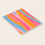 Colorful Eclectic Abstract Wild Stripes Pattern in Pink Orange Blue Notebook Gallery Image 2