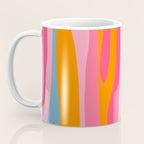 Colorful Eclectic Abstract Wild Stripes Pattern in Pink Orange Blue Coffee Mug Gallery Image 3
