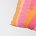 Colorful Eclectic Abstract Wild Stripes Pattern in Pink Orange Blue Pillow Sham Gallery Image 4