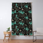 Cowboys and Cacti - black and dark turquoise  Window Curtain Gallery Image 5