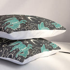 Cowboys and Cacti - black and dark turquoise  Pillow Sham Gallery Image 3