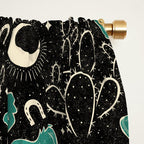 Cowboys and Cacti - black and dark turquoise  Window Curtain Gallery Image 2