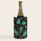 Cowboys and Cacti - black and dark turquoise  Wine Chiller Gallery Image 1