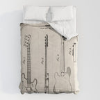 Bass Guitar Patent - Bass Guitarist Art - Antique Comforter Gallery Image 6