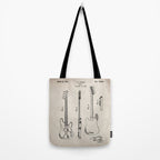 Bass Guitar Patent - Bass Guitarist Art - Antique Tote Bag Gallery Image 2