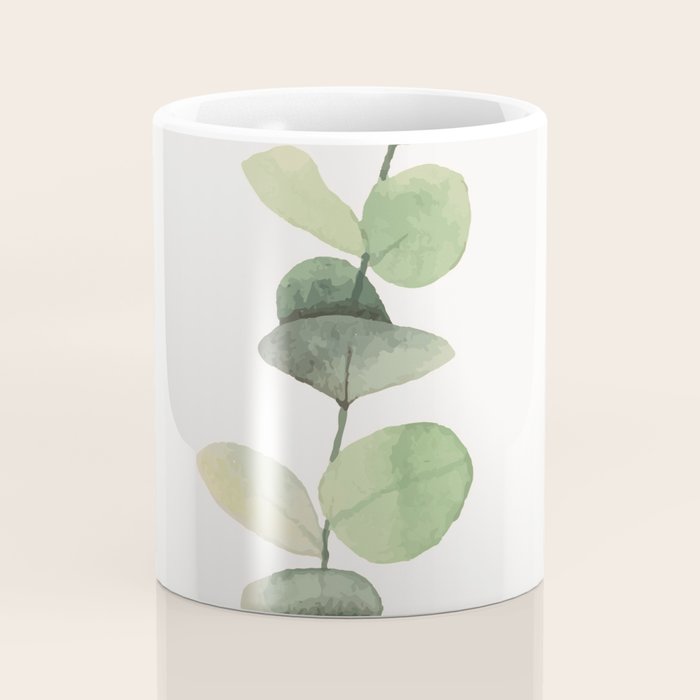 Watercolor Eucalyptus Branch Coffee Mug Gallery Image 4