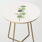 Watercolor Eucalyptus Branch Side Table Gallery Image 2