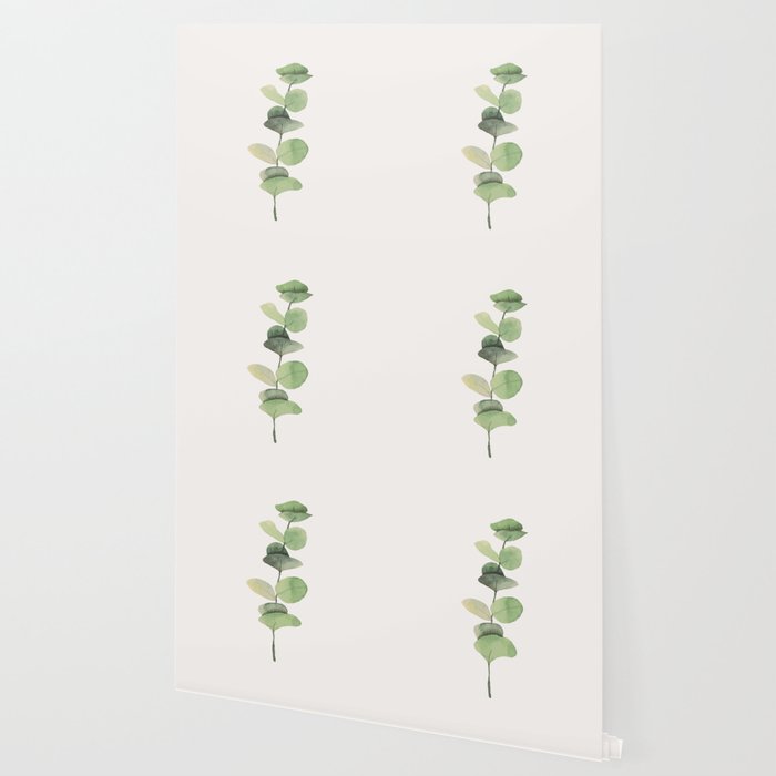 Watercolor Eucalyptus Branch Wallpaper Gallery Image 2