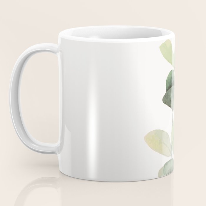 Watercolor Eucalyptus Branch Coffee Mug Gallery Image 3