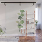 Watercolor Eucalyptus Branch Wall Mural Gallery Image 1