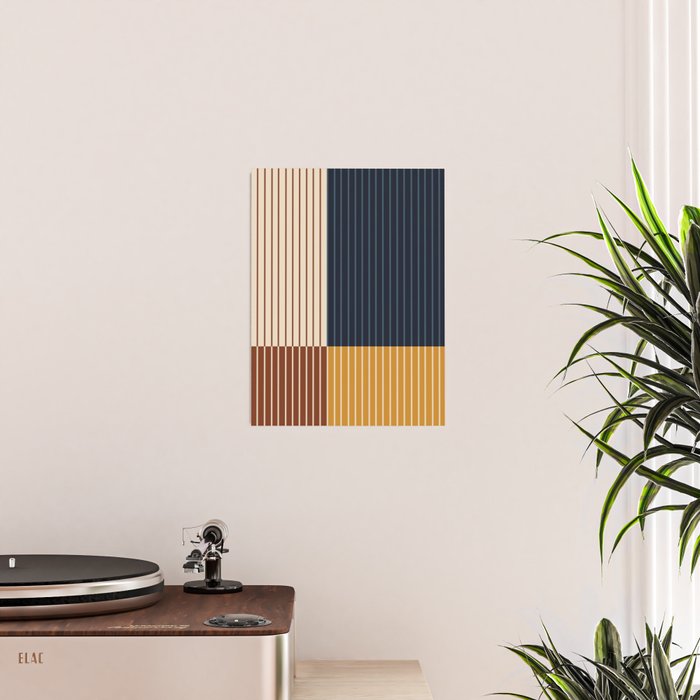 Color Block Line Abstract XIII Poster Gallery Image 2