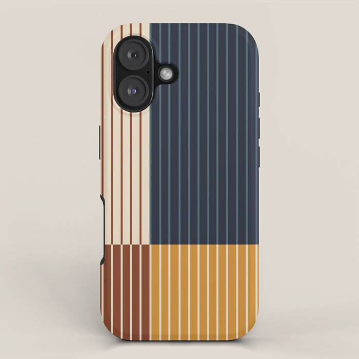 Color Block Line Abstract XIII iPhone Case Gallery Image 1