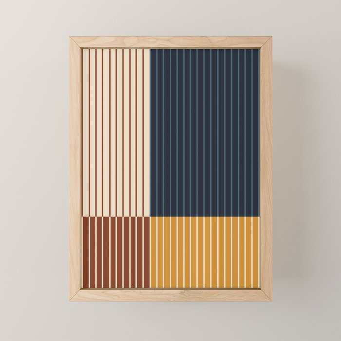 Color Block Line Abstract XIII Mini Art Print Gallery Image 1