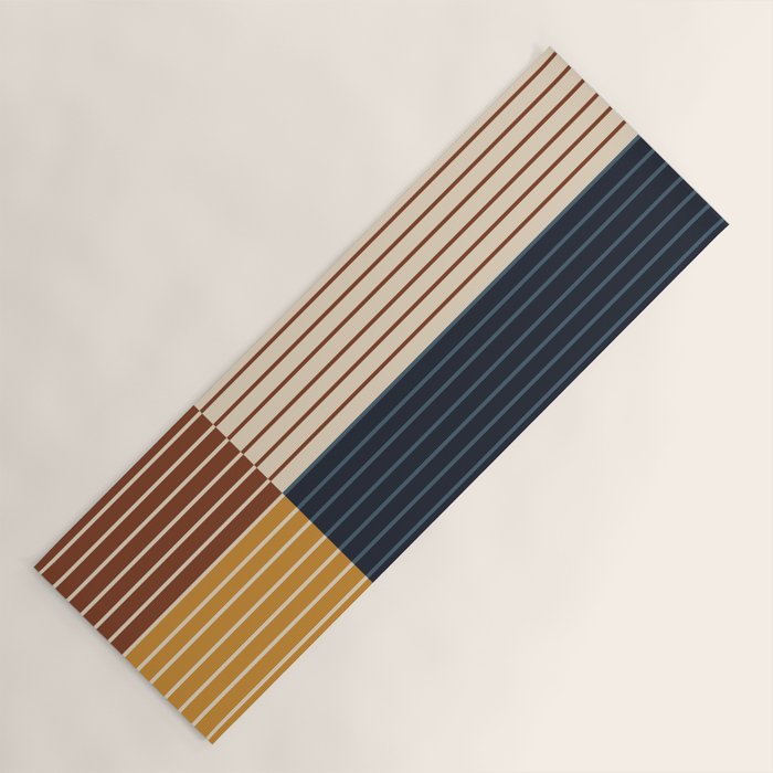 Color Block Line Abstract XIII Yoga Mat Gallery Image 1