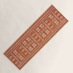 Geometric Tribal Pattern on Terracotta Yoga Mat Gallery Image 1