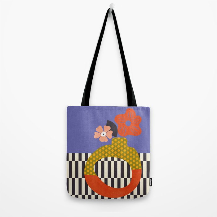 mid century modern bloom shapes Tote Bag Gallery Image 2