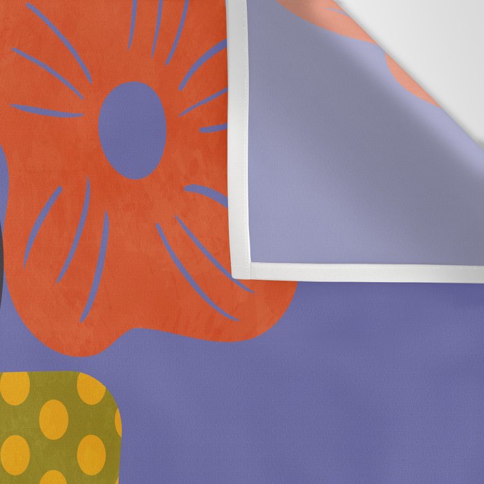 mid century modern bloom shapes Wall Tapestry Gallery Image 3