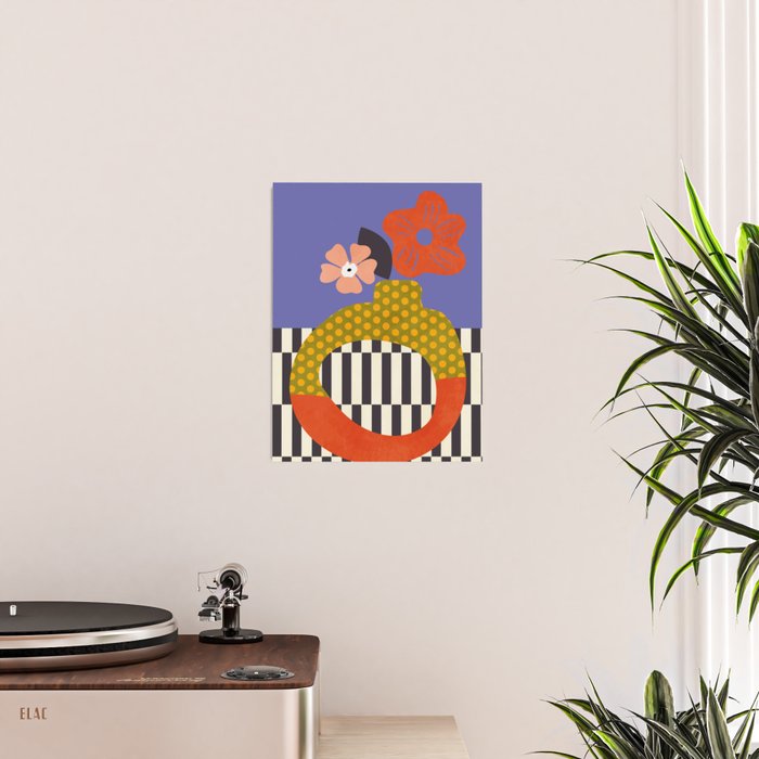 mid century modern bloom shapes Poster Gallery Image 2