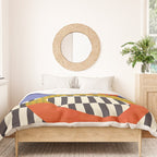 mid century modern bloom shapes Duvet Cover Gallery Image 3