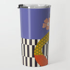 mid century modern bloom shapes Travel Mug Gallery Image 3