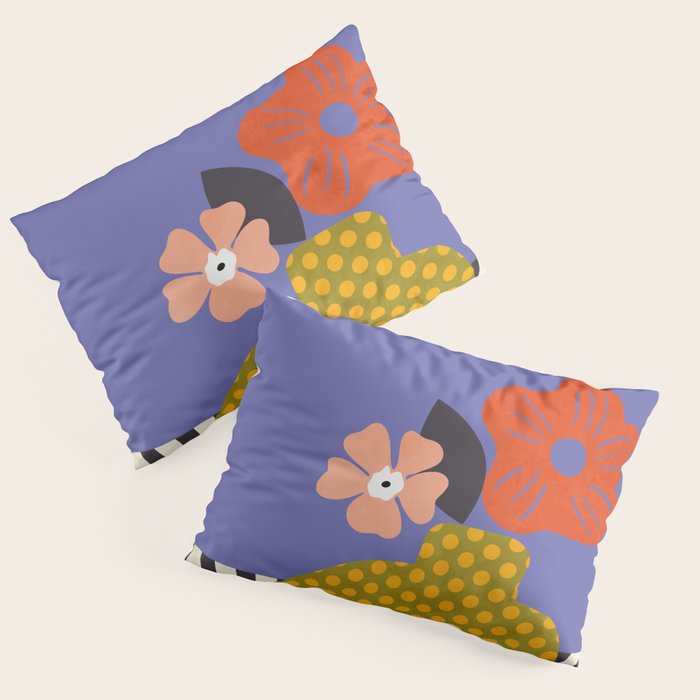 mid century modern bloom shapes Pillow Sham Gallery Image 3