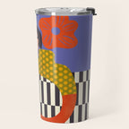 mid century modern bloom shapes Travel Mug Gallery Image 2