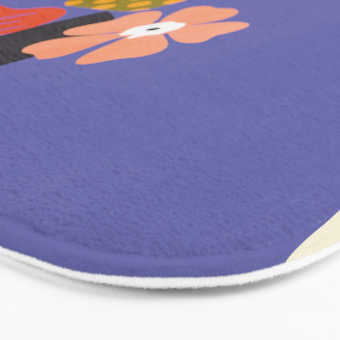mid century modern bloom shapes Bath Mat Gallery Image 3