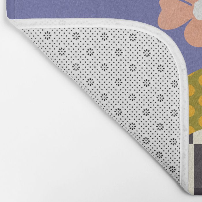 mid century modern bloom shapes Bath Mat Gallery Image 2