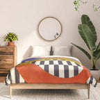 mid century modern bloom shapes Comforter Gallery Image 3