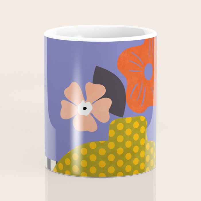 mid century modern bloom shapes Coffee Mug Gallery Image 4